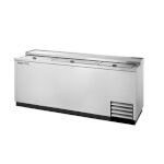 True TD-80-30-S-HC - Bottle Cooler, flat top, (30cs) 12 oz. bottles, (3) lids, stainless steel exterior
